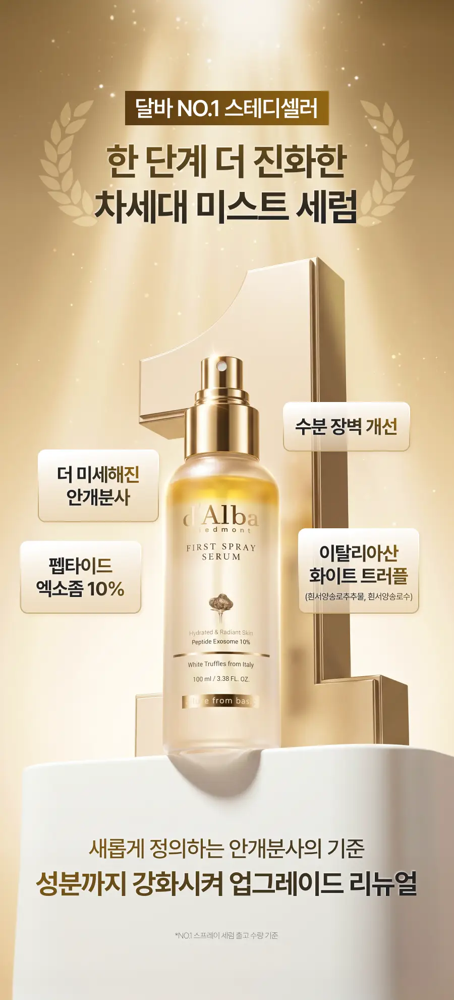 [26년 신형/보습광채] 달바 퍼스트 스프레이 세럼 펩타이드 100ml 더블기획 상세페이지 7